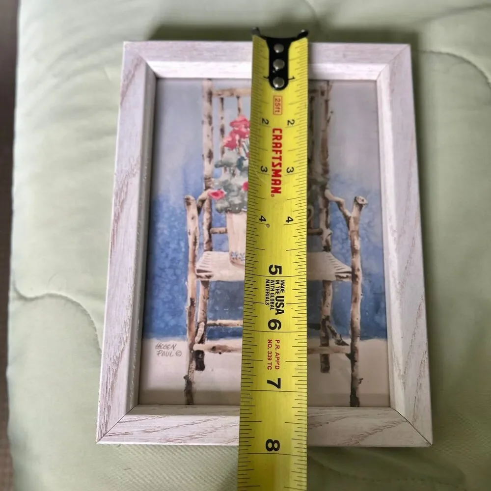Cottagecore Farm Framed Still Life Florals In Planter Bucket Wall Decor Sign